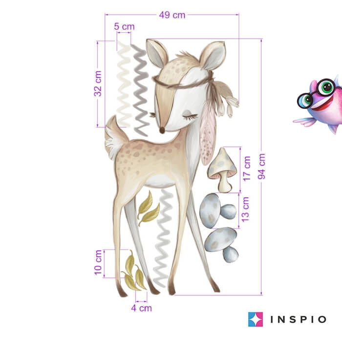Autocolante pentru perete - Autocolant caprioara pentru camera copiilor [2]