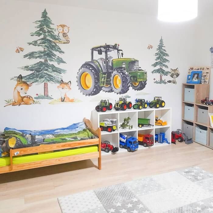 Autocolante pentru perete -  Copaci + accesorii, 2 buc,Verde [5]