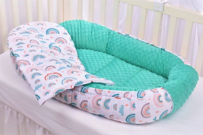 Babynest bumbac Paturica Fermecata, Curcubeu [2]