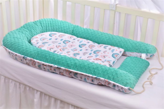 Babynest bumbac Paturica Fermecata, Curcubeu [4]