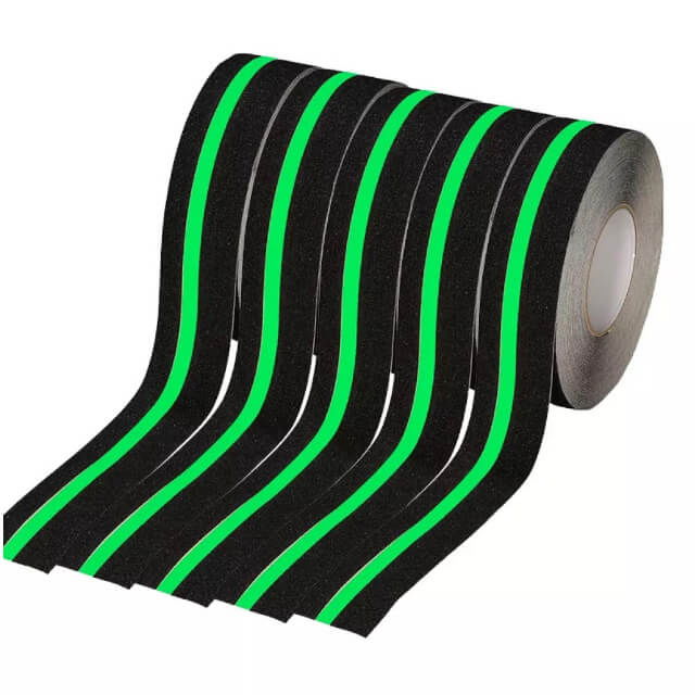 Banda reflectorizanta, antialunecare cu autoadeziv pentru trepte, fosforescenta, 5x500 cm [2]