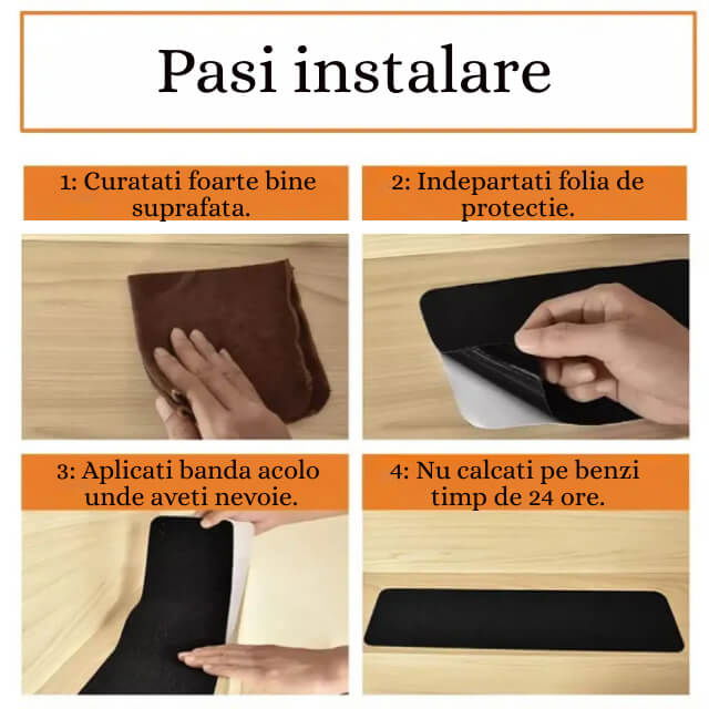 Banda reflectorizanta, antialunecare cu autoadeziv pentru trepte, fosforescenta, 5x500 cm [6]