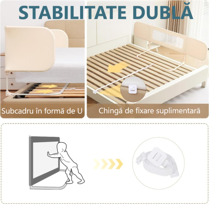 Bariera pat 2 in 1 patut atasabil portabil 185 cm Empria [22]