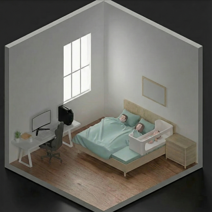 Patut co-sleeper Empria 2 in 1 atasabil portabil si bariera pat [31]