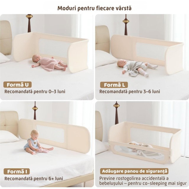 Patut co-sleeper Empria 2 in 1 atasabil portabil si bariera pat [12]