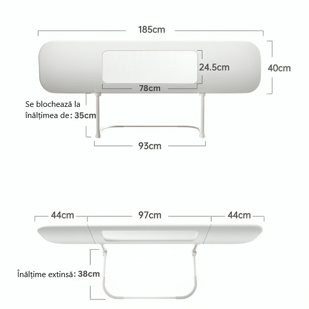 Patut co-sleeper Empria 2 in 1 atasabil portabil si bariera pat [7]