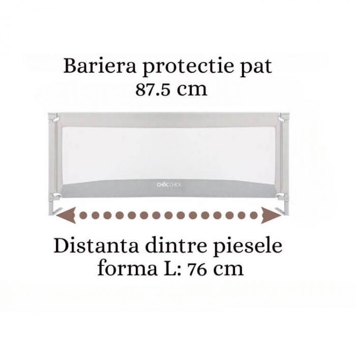 Bariera protectie pat, siguranta tripla, inaltime ajustabila, Diverse dimensiuni [12]