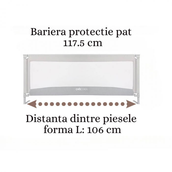 PRODUS RESIGILAT-Bariera protectie pat cu inaltime ajustabila, 75-98 cm, 117.5 cm [11]