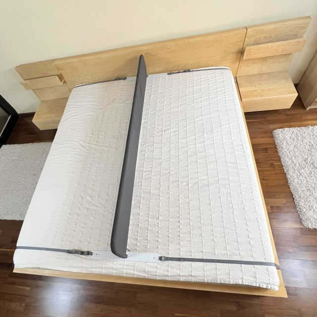 Bariera separatoare pat, L 189 x h 26 cm, Gri inchis [14]