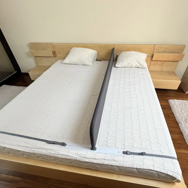 Bariera separatoare pat, L 189 x h 26 cm, Gri inchis [6]