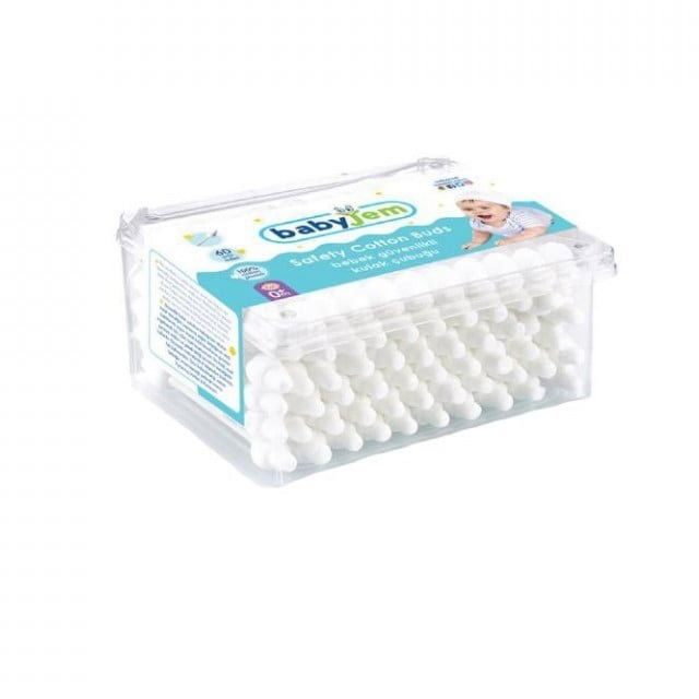 Betisoare de urechi cu protectie pentru bebelusi si copii 60 buc BabyJem