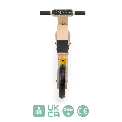 Bicicleta fara pedale MamaToyz RideMe, din lemn natural [7]