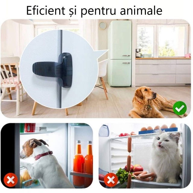 PRODUS RESIGILAT - Blocator usa frigider, congelator, pentru bebelusi si copii, Empria, 10 x 7.2 x 1.5 cm, albastru inchis - Copie [6]