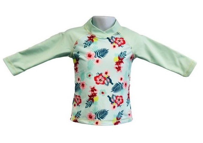 Bluza Copii Maneca Lunga, Anti-Iritatii, Protectie Soare UPF50+, Floral Mint, Diverse marimi [7]