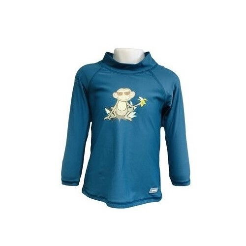 Bluza Copii Maneca Lunga, Anti-Iritatii, Protectie Soare UPF50+, Petrol Jungle, Marimea 0 [7]