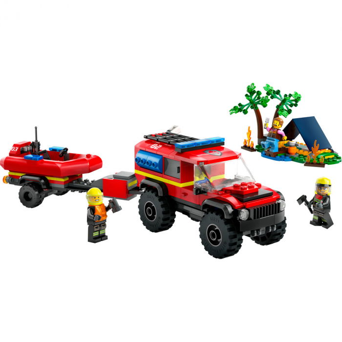 LEGO® City - Camion 4X4 si barca de pompieri (60412), 301 piese [7]