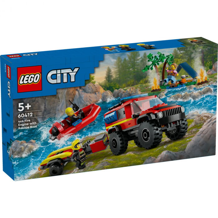 LEGO® City - Camion 4X4 si barca de pompieri (60412), 301 piese [2]