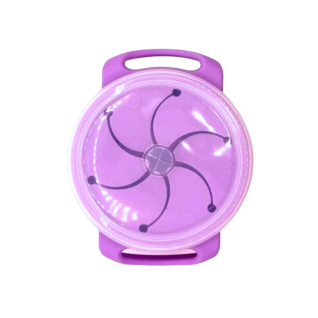 Cana din silicon 2 in 1, pentru gustari si apa, cu capac anti-varsare, Empria, Mov [7]