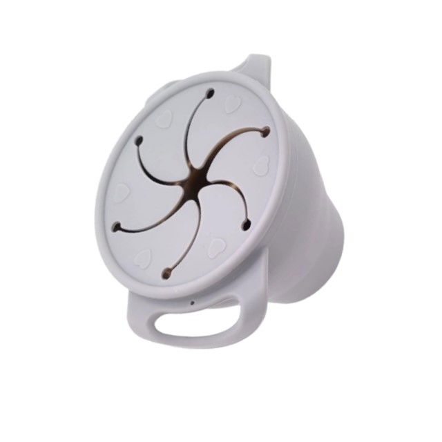 Cana din silicon 2 in 1, pentru gustari si apa, cu capac anti-varsare, Empria, Diverse culori [2]