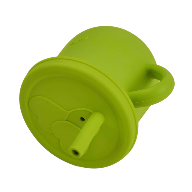 Cana din silicon cu capac si pai, pentru bebelusi, Empria, Diverse culori [5]