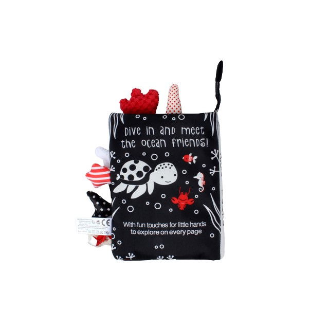 Carte Senzoriala Contrastanta pentru Bebelusi Explorarea Contrastelor, 18.5 x 15 x 3 cm, Ocean [5]