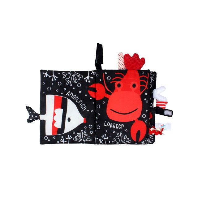 Carte Senzoriala Contrastanta pentru Bebelusi Explorarea Contrastelor, 18.5 x 15 x 3 cm, Ocean [4]