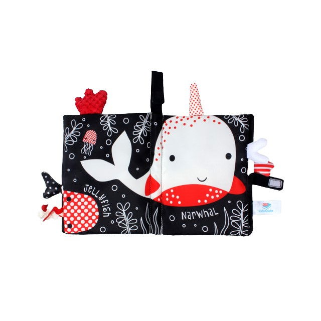 Carte Senzoriala Contrastanta pentru Bebelusi Explorarea Contrastelor, 18.5 x 15 x 3 cm, Ocean [7]