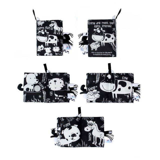 Carte Senzoriala Contrastanta pentru Bebelusi Explorarea Contrastelor, 18.5 x 15 x 3 cm, Farm [8]