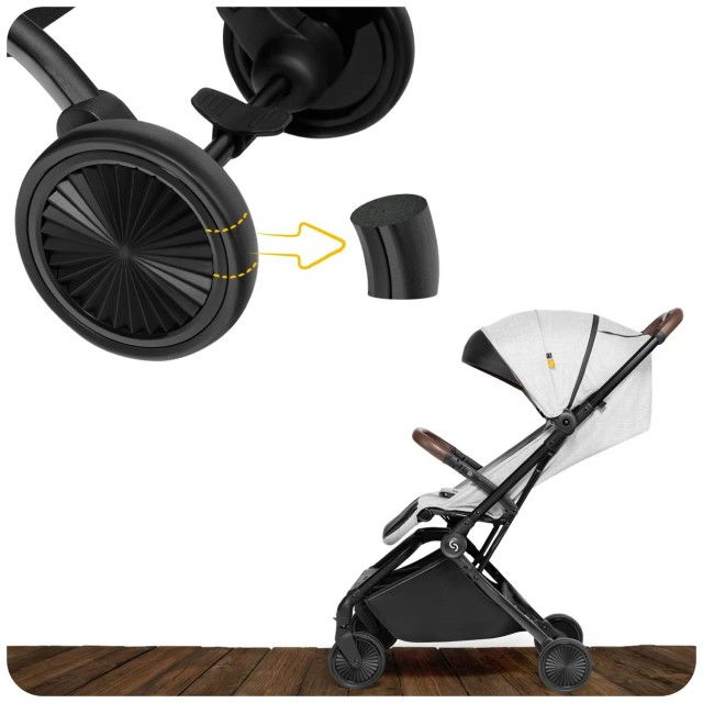 Carucior sport pliabil Skiddou Espoo Normandic Dream, ultracompact pentru calatorii, Gri [7]