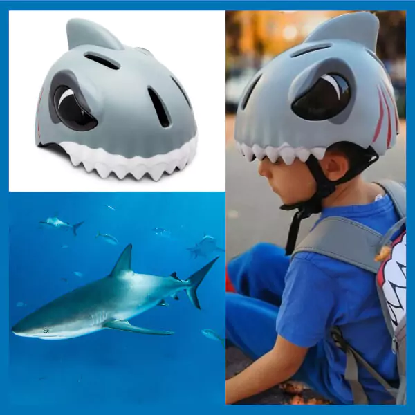Casca bicicleta copii, model 3D, dimensiune reglabila 49-55 cm, 2-7 ani, Shark Gri [1]