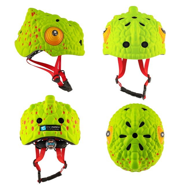 Casca bicicleta copii, dimensiune reglabila 49-55 cm, 2-7 ani, Chameleon Verde [4]
