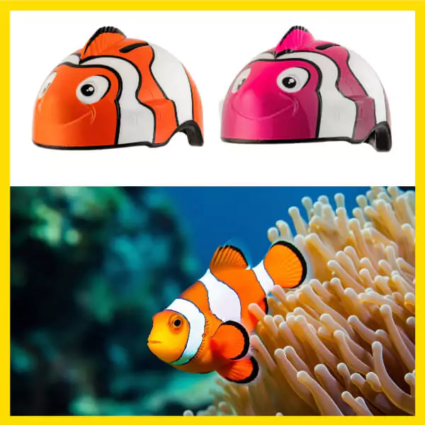 Casca bicicleta copii, dimensiune reglabila 49-55 cm, 2-7 ani, Clown Fish Roz [6]