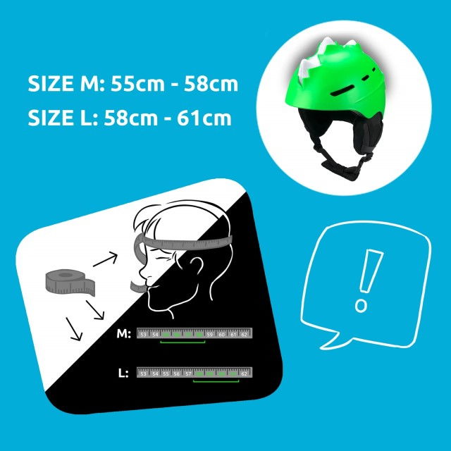 Casca de schi, protectie pentru copii, dimensiune reglabila 58-61cm, Verde [5]