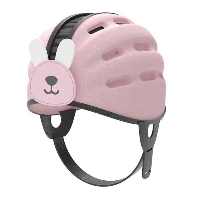 Casca protectie bebelusi cu spuma flexibila, ultrausoara, reglabila, Empria, Iepuras Roz [1]