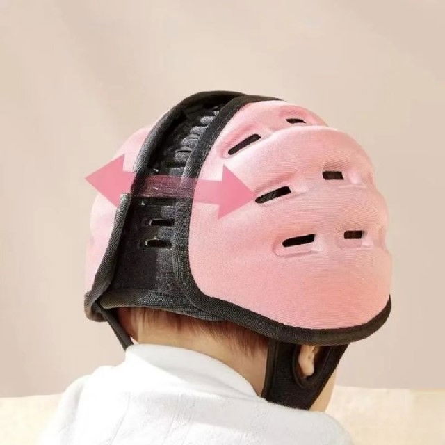 Casca protectie bebelusi cu spuma flexibila, ultrausoara, reglabila, Empria, Iepuras Roz [2]