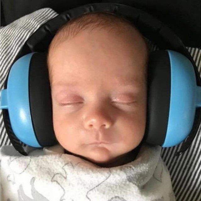 Casti antifonice pentru bebelusi si copii, Banz, Bubzee, 3-36 luni, Sky Blue [8]