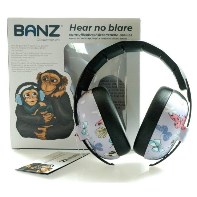 Casti antifonice pentru bebelusi si copii, Banz, Bubzee, 3-36 luni, Butterfly [13]