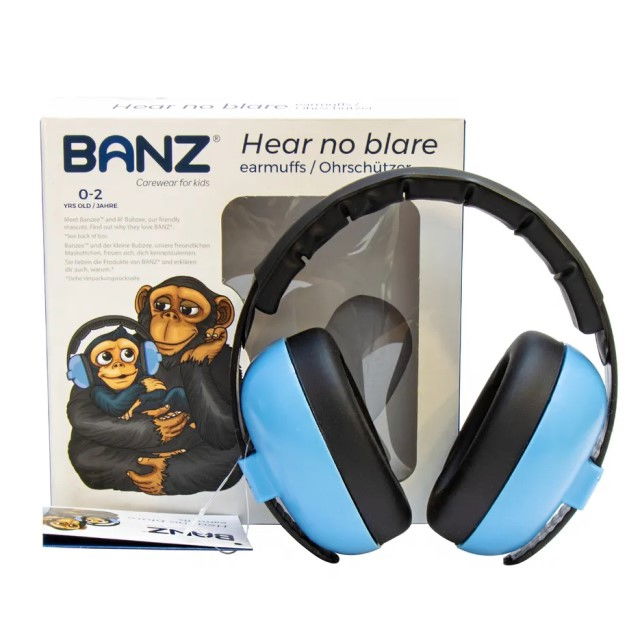 Casti antifonice pentru bebelusi si copii, Banz, Bubzee, 3-36 luni, Sky Blue [7]