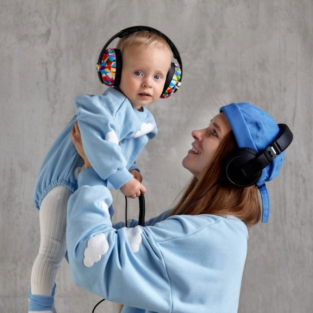 Casti antifonice pentru bebelusi si copii, Banz, Bubzee, 3-36 luni, Kaleidoscope [4]