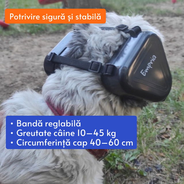 Casti antifonice pentru caini, talie medie si mare, Empria, Negru [6]