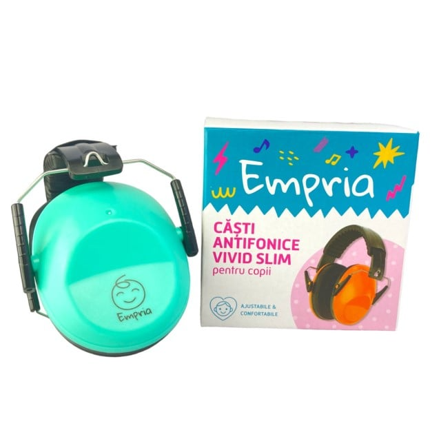 PRODUS RESIGILAT - Casti antifonice pentru copii Vivid Slim, model ajustabil, Empria, Turcoaz [7]