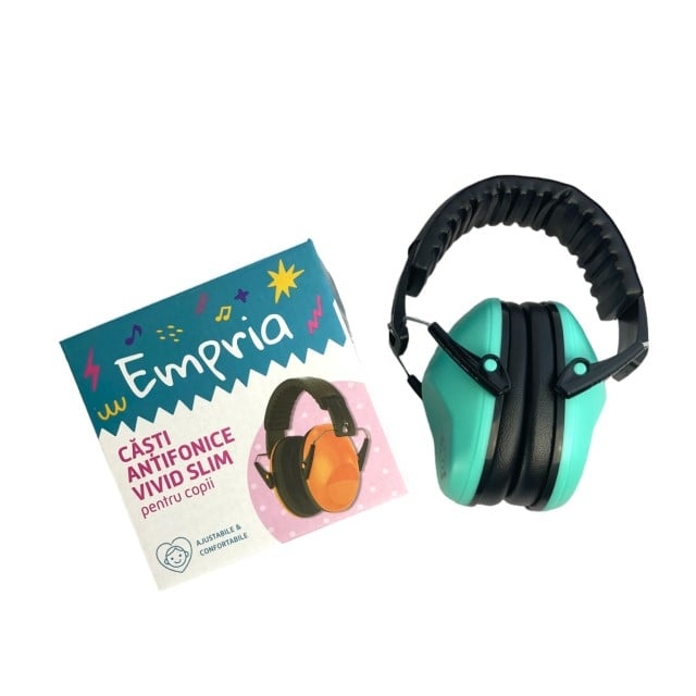 PRODUS RESIGILAT - Casti antifonice pentru copii Vivid Slim, model ajustabil, Empria, Turcoaz [9]