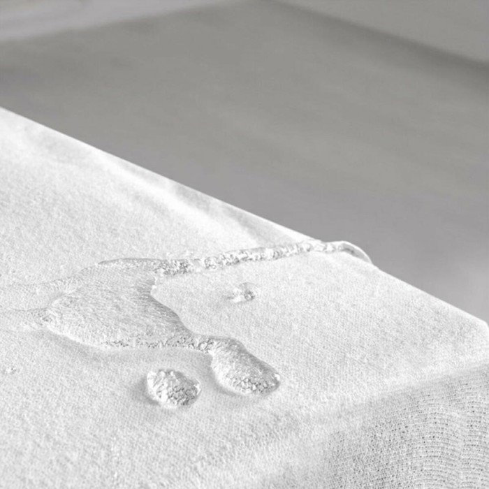 Cearceaf impermeabil alb cu elastic, husa protectie saltea tip prosop, 160x200x40 cm [2]