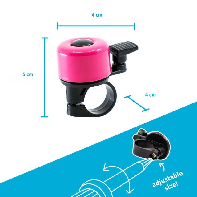 Clopotel pentru bicicleta, sonerie din aluminiu si plastic rezistent, Roz [4]