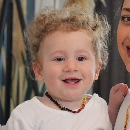 Colier din chihlimbar pentru copii BabyJem, Gökkuşağı [1]