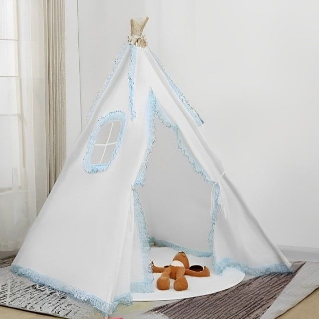 Cort de joaca pentru copii, cort teepee, stil indian, Empria, 110x110x110 cm, Diverse culori [5]