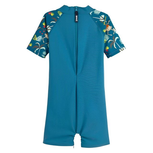 Costume de Baie / Inot pentru bebelusi si copii, Protectie Soare UPF50+, Petrol Jungle, Marimea 000 [3]