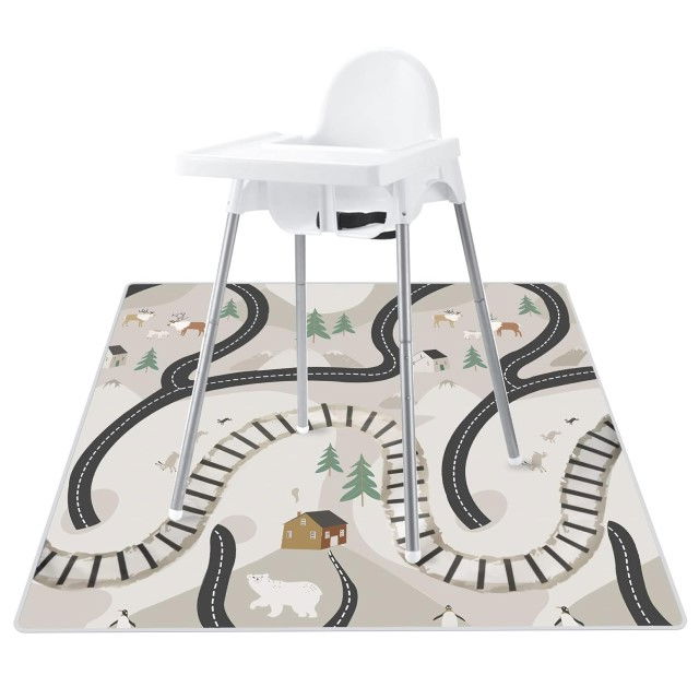 Covoras anti-murdarire pentru scaunul de masa bebe, impermeabil, lavabil, antiderapant, Oras [2]