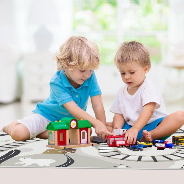 Covoras anti-murdarire pentru scaunul de masa bebe, impermeabil, lavabil, antiderapant, Oras [5]