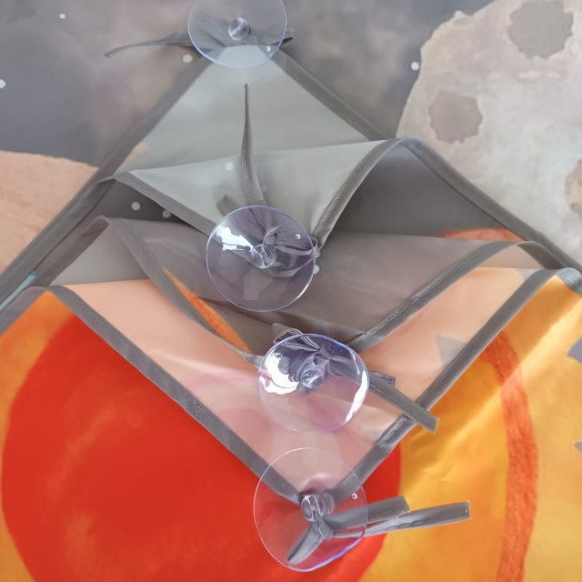 PRODUS RESIGILAT - Covoras anti-murdarire pentru scaunul de masa bebe, impermeabil, lavabil, antiderapant, Planets [13]